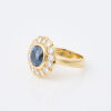 18ct Yellow Gold, Handmade 4.60ct Sapphire and Diamond Ring - 2