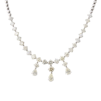 An Important 18ct White Gold, Diamond Necklace of 15.79cts Total Diamond Weight