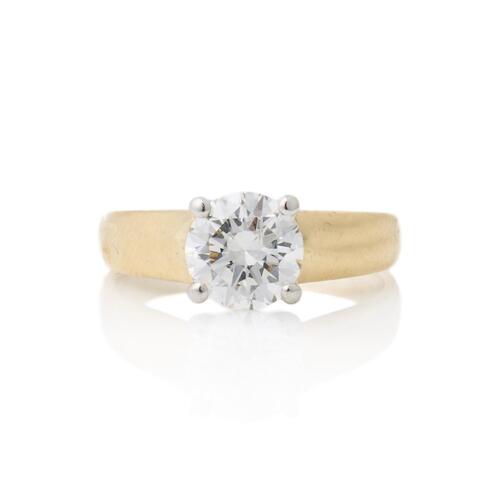 18ct Yellow Gold/Platinum, 1.50ct Solitaire Diamond Ring
