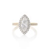 Platinum & 18ct Yellow Gold, Marquise Cluster Diamond Ring of 1.36cts Total