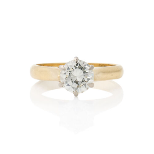 18ct Yellow/9ct White Gold, 1.05ct Diamond Solitaire ring