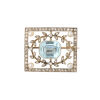 Elaborate Edwardian, 4.50ct Aquamarine, Diamond and Pearl Brooch