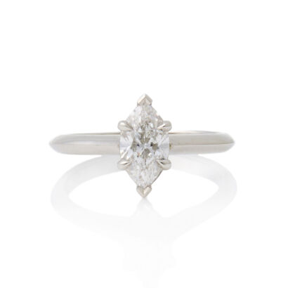 Naveya & Sloane, Platinum, 1.00ct Marquise Diamond Solitaire Ring