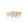 18ct Yellow/White Gold, 1.17ct Princess Cut Diamond Solitaire Ring