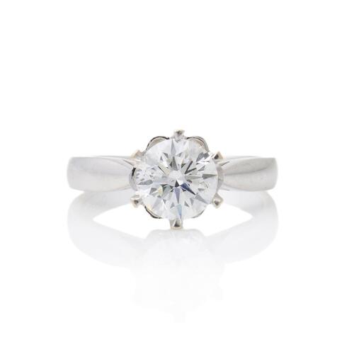 18ct White Gold, 1.13ct Solitaire Diamond Ring