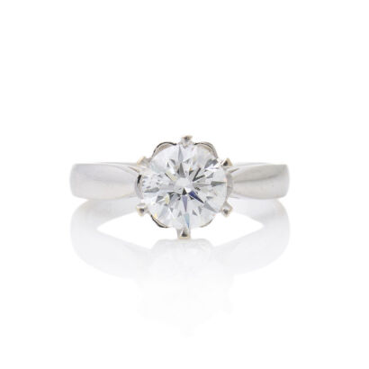 18ct White Gold, 1.13ct Solitaire Diamond Ring