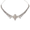 Victorian, Diamond Collier Necklace with Central Diamond Maltese Cross of 14.90cts Total
