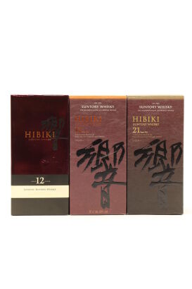 (1) The Hibiki Legends Collection, Three bottles sold as one lot.