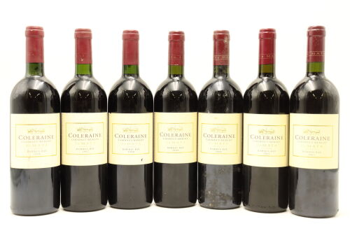 (1) 1996-2002 Te Mata Estate Coleraine Vertical, Hawke's Bay, 7x Bottles Sold as&nbsp;One Lot
