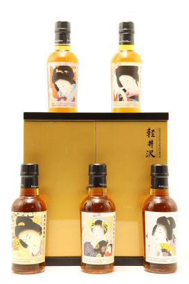 (1) Karuizawa 'The Golden House of Five Mistress' Single Malt Japanese Whisky Set, 5x 180ml Bottles Sold as One Lot&nbsp;&diams;