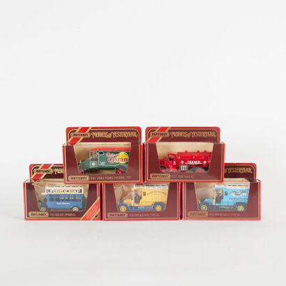 A lot of 5 Matchbox Models of Yesteryear