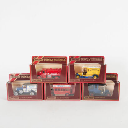 A lot of 5 Matchbox Models of Yesteryear