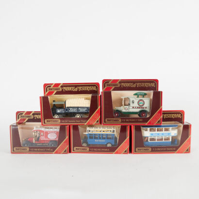 A lot of 5 Matchbox Models of Yesteryear