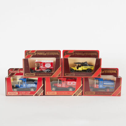 A lot of 5 Matchbox Models of Yesteryear