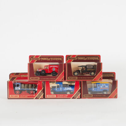 A lot of 5 Matchbox Models of Yesteryear