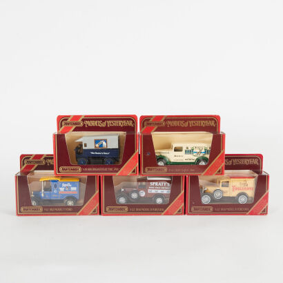 A lot of 5 Matchbox Models of Yesteryear