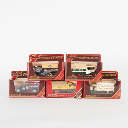 A lot of 5 Matchbox Models of Yesteryear