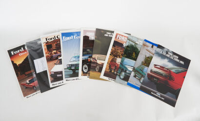 A lot of 10 Ford Sales Brochures