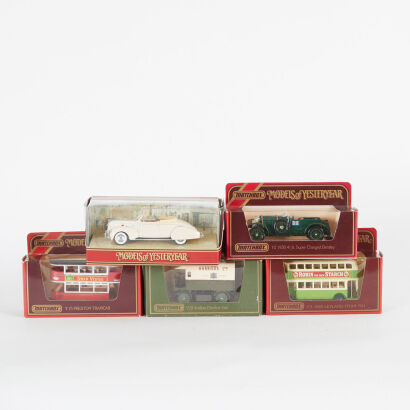 A lot of 5 Matchbox Models of Yesteryear