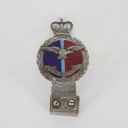 A c1950s RAF car emblem