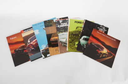 A lot of 11 Ford Sales Brochures