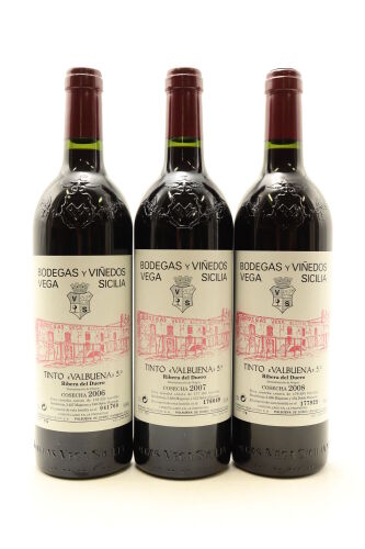 (1) 2006-2008 Vega Sicilia Tinto Valbuena 5 Vertical, Ribera del Duero, 3x Bottles Sold as One Lot