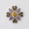 Judith Ripka, Sterling Silver/14ct Yellow Gold, Gemstone Pendant / Brooch