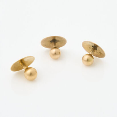 A Collection of 9ct Gold Shirt Buttons including one, 18ct Yellow Gold