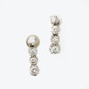 9ct White Gold, Diamond Drop Earrings of 2.20 cts Total