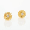 14ct Yellow Gold, .20ct Diamond Flower Stud Earrings