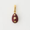 18ct Yellow Gold, Faberge Egg Diamond Pendant with Box