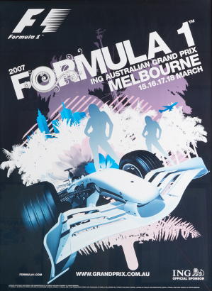 2007 Formula 1 ING Australia Grand Prix Melbourne Poster