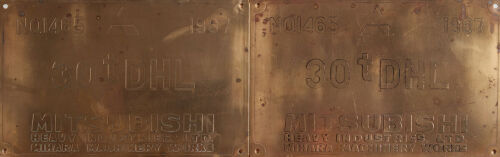 Mitsubishi 30t DHL Plates 1967