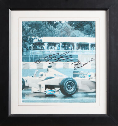 Signed Photograph of Michael Schumacher and Rubens Barrichello
