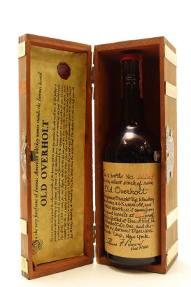 (1) Old Overholt Straight 6&frac12; Year Old Rye Whiskey, circa 1940, 121 US Proof, 4/5 Quart