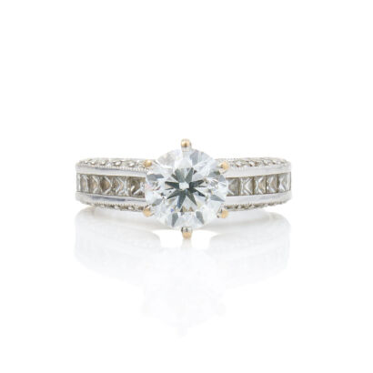 18ct White Gold /Platinum, 3.55cts Diamond Ring