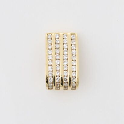 14ct Yellow Gold, .40ct Diamond Slider Pendant