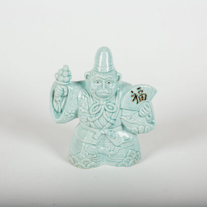 A Chinese Deity Ceramic Decanter