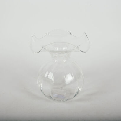 A Vietri Hibiscus Hand Blown Italian Vase