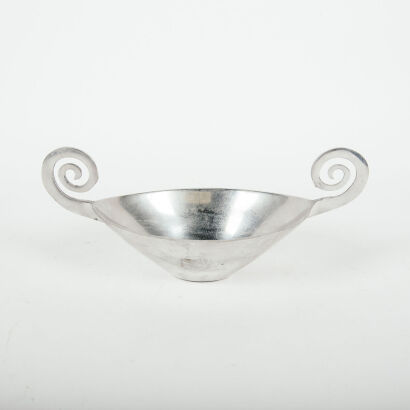 A 1980s Decorative Aluminum Bowl