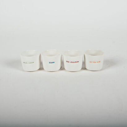 A Set Of Four Eggcups By Keith Brymer Jones