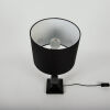 A Black Lacquered Table Lamp With Charcoal Shade - 2