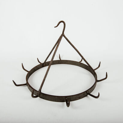 A Brutalist Kitchen Pot Rack