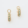 A.G.A Correa, 14ct Yellow Gold, Rope Style Emerald and Diamond Earrings