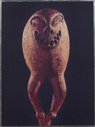 A Wooden Waka Tupapaku Framed Print