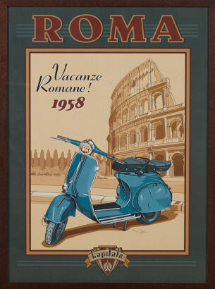 A Italian Vespa Poster