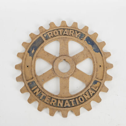 A Large Rotary International Cast Aluminium Sign
