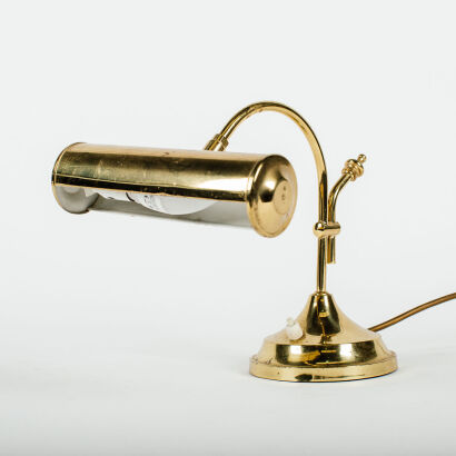 A Brass Bankers Desk Lamp