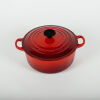 A Red Le Crueset 20 Cast Iron Lidded Pot