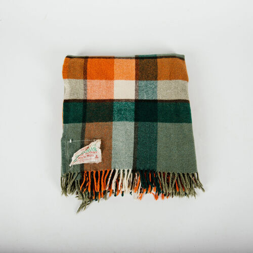 A Milton Kashmir Plaid Wool Blanket